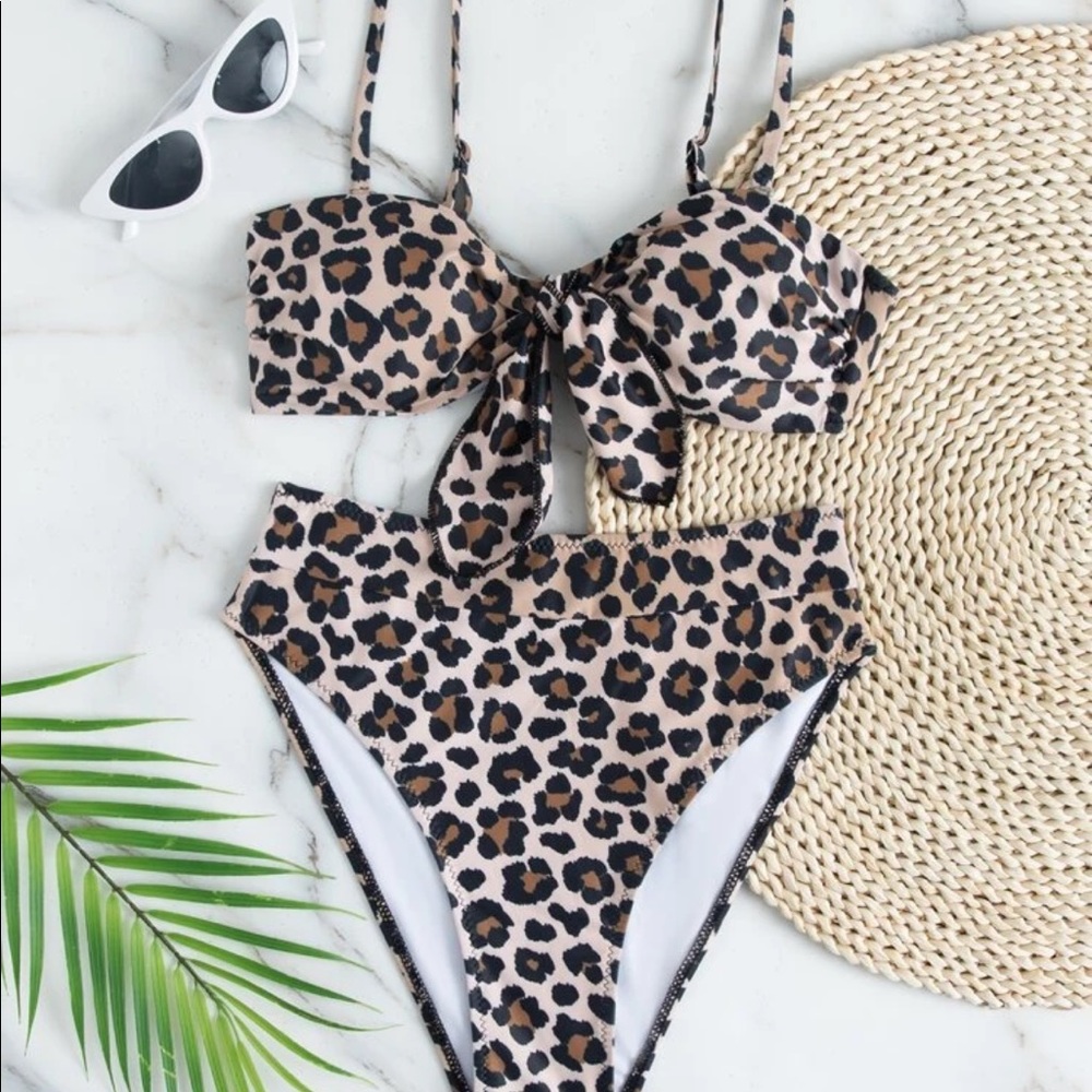 Sexy cheetah print 2 piece swimsuit 🐆